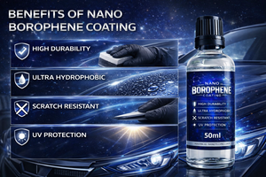 GRAPHONEXBorophene Pro Revestimiento Cerámico Nano para Autos Enriquecido con Boro 50ml |   Ultra Hidrofóbico, Resistente a los Arañazos, Protección UV, 10 Años - Product Image 6