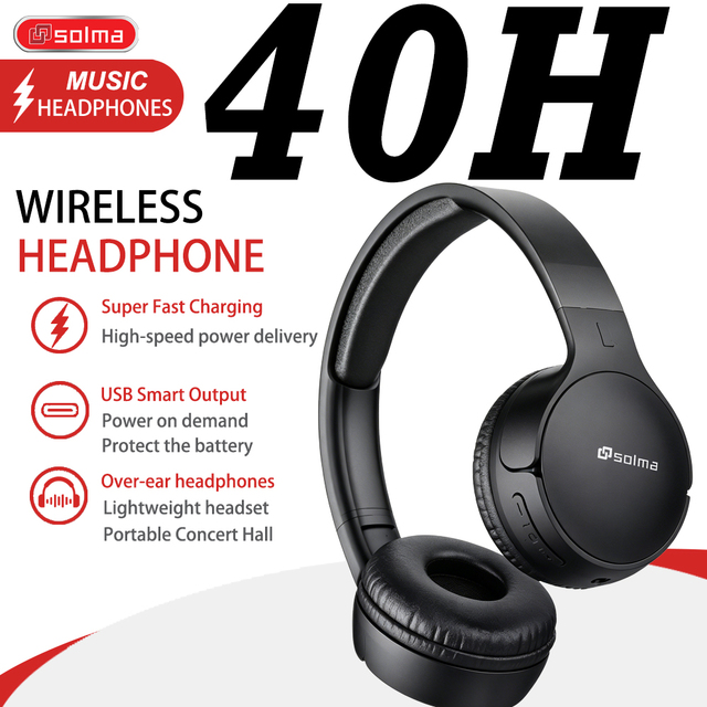 Portable Wireless Over-Ear Headphones Sports DJ/Audiophile for 5.4 IPX5 Waterproof40 Hours