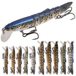 Señuelo de Pesca Multiarticulado de 10.5g y 10.1cm, 7 y 9 Segmentos, Tipo Swimbait, Wobbler, Crankbait para Zander, Lubina y Peces de Agua Dulce - Product Image 1