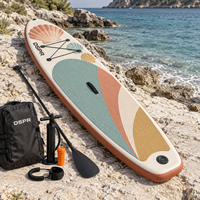 Planche à pagaie gonflable stable avec tapis antidérapant et kit de pagaie complet pour adultes et jeunes, idéale pour les excursions sur le lac