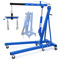 Grue de levage hydraulique manuelle pliable 2T 3T pour atelier, grue de levage de moteur, palan de levage