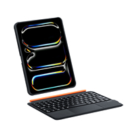 Étui clavier Bluetooth rétroéclairé fin et détachable avec pavé tactile pour iPad Air Pro Series