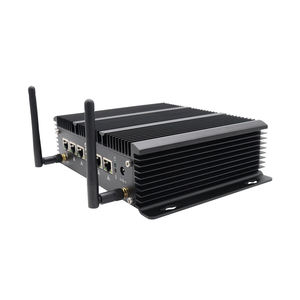 Fansız Mini PC Intel Pentium altın 5405U HD 4K <span class=keywords><strong>DDR3</strong></span> M-SATA3.0 2.5G 6 * LAN WIFI LINUX endüstriyel bilgisayar ofis Mini PC - Product Image 3