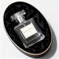 Flacon de parfum carré vide de luxe en verre de 30 ml, 50 ml, 100 ml avec couvercle unique pour femmes