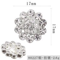 Bouton à pression en cristal transparent rond, bouton en strass pour la couture, accessoires vestimentaires