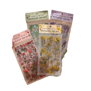 Pegatinas Decorativas Vintage de PVC de 6 Hojas, Diseño Creativo de Plantas y <span class=keywords><strong>Flores</strong></span> Naturales para Manualidades y Decoración del Hogar - Product Image 2