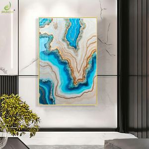 Pintura en Lienzo de Diseño Moderno HD de Lujo en Azul Claro, el Mejor Producto, Arte Abstracto para Pared, Diseño Más Creativo - Product Image 6