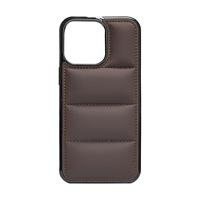 Coque de téléphone antichoc en duvet pour iPhone 17 Pro Max 16 15, étui arrière souple en TPU PC style doudoune