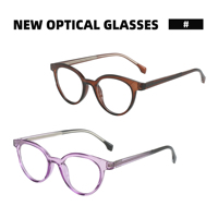 2025 cadre optique rond transparent mode montures de lunettes ultra-légères pour hommes femmes