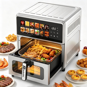 Friteuse à air Anbolife OEM 8L/10L avec écran couleur LED, <span class=keywords><strong>tiroir</strong></span> et grille antiadhésifs, élément chauffant inférieur, jusqu'à 80 % moins de graisse - Product Image 1