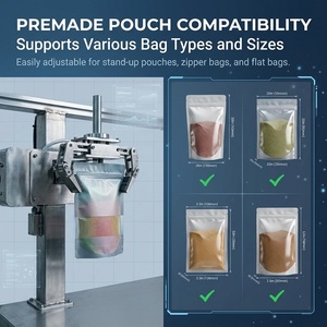 Máquina Multifunción para Llenado y Empaquetado de Polvo de Proteína, Bebidas Instantáneas y Polvo de Frutas en Bolsas Preformadas Doypack con Película de Papel - Product Image 5