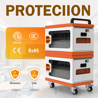 Armoire de charge USB 16 ports PD 3.0 avec alimentation indépendante 12W et fonction de synchronisation pour tablettes, idéale pour la technologie éducative