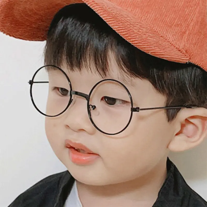 GGMN61 yeni moda yuvarlak çerçeve retro serin gözlük çocuk ucuz sevimli çocuklar komik gözlük