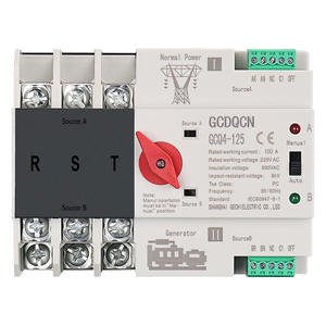 Interruptor de Transferencia Automática Trifásico Industrial ATS Shanghai Gechi GCDQCN GCQ4-125 3P 100A - Product Image 1