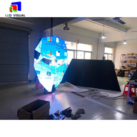 Écran LED couleur pleine résolution P2 P2.5 P1.25 Modules souples Mur vidéo LED incurvé Écran LED de forme personnalisée