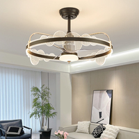 Lustre en cristal moderne de luxe Ventilateur de plafond à LED Télécommande tricolore Décoration de salon facile Moteur à courant continu Luminaire élégant pour la maison
