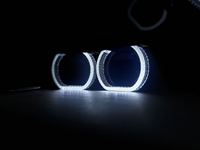 Lampu Dekorasi Mobil VAHID Hot Sale Bluetooth APP Control Auto DRL 5D Crystal Angel Eyes RGB LED Halo Ring Tahan Air