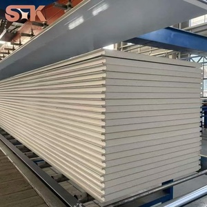 Panneau sandwich EPS à face métallique, prix usine, <span class=keywords><strong>isolation</strong></span> thermique, imperméable, ignifuge, classe B1 B2, pour entrepôts et bâtiments - Product Image 2