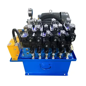 Pompe hydraulique UVN- 12 - 2 - 1.5 Autres pièces hydrauliques Pompe hydraulique à palettes variables avec moteur électrique Bloc d'alimentation hydraulique