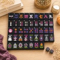 Set Mahjong Bulldog Halloween |   160 Ubin Karet Alam Akrilik Premium |   Nama Kustom Desain Anjing Seram |   Tahan lama