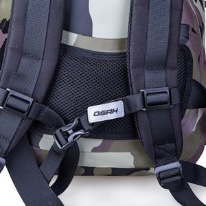 Sac à dos de randonnée personnalisé avec logo, double bretelle, motif à carreaux et doublure en PVC imperméable et résistante à l'abrasion - Product Image 5