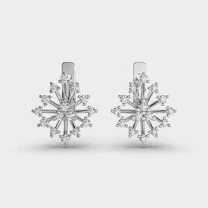 Boucles d'oreilles en diamant de créateur, fabriquées en argent sterling 925, bijoux élégants pour femmes, cadeau pour anniversaire, mariage, fête - Product Image 4