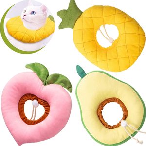 Amazon top seller Prevent Licking And Biting Headgear Fruit PP Cotton Pet Protective Cover Dog Cat Elizabethan Collar