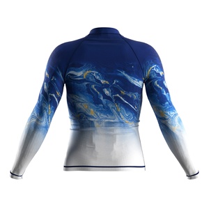 Rashguard à manches longues zippé, protection UV, extensible dans 4 directions, coutures anti-frottement pour le surf, la plongée et le snorkeling - Product Image 2