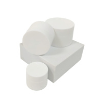 Pot en plastique PP à double paroi blanc mat, vide et rechargeable, pour crème, soins de la peau, masque facial, emballage cosmétique - Vente en gros usine