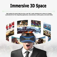 VRPARK J30 Lunettes VR de haute qualité Casque 3D Casque stéréo HIFI avec compatibilité smartphone de 4,7 à 6,7 pouces Matériel AR de marque