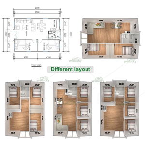 Unité de logement préfabriquée en acier galvanisé, ignifuge et résistante au vent, pour hôtels, complexes hôteliers et logements familiaux, maison conteneur extensible - Product Image 4