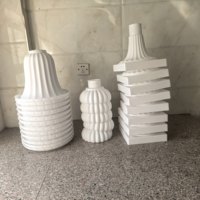 Pot Bunga Plastik Tahan Air Desain Pilar Kolom Romawi Vintage Grosir SPR untuk Dekorasi Pesta Pernikahan