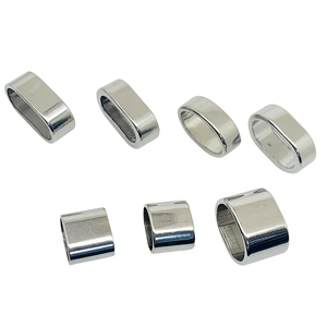 Logo personalizzato con perline distanziatrici incise al <span class=keywords><strong>Laser</strong></span> in acciaio inox incidibile perline vuote fai da te distanziatori per creazione di gioielli bracciale incisione - Product Image 1