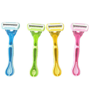 Maquinilla de afeitar para mujer con cuchillas de acero inoxidable de 3 capas, afeitado manual para todo el cuerpo, uso doméstico - Product Image 3