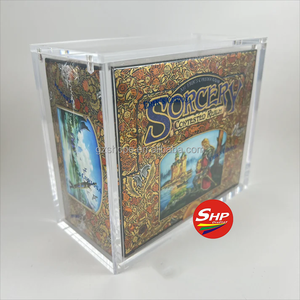 SHP Custom Clear Acrylic Case Display para <span class=keywords><strong>Sorcery</strong></span> TCG Contested Realm Arthurian Legends Booster Box con tapa magnética - Product Image 4