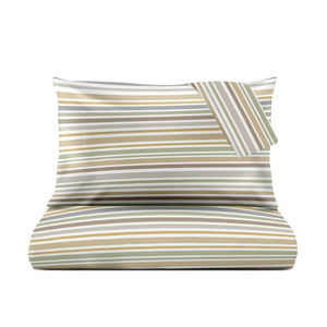 Ensemble de housse de couette 100% coton Super Stripe Taille française NE 30 30 76X56 Pigment imprimé - Product Image 1