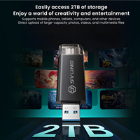 Lecteur de cartes SYONG USB 2.0 Type C SD TF 2 ports, lecteur de cartes mémoire double interface pour ordinateur portable et téléphone