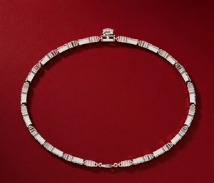 Classic <b>White</b> Gold Plated Chain <b>Bracelet</b> with Round Brilliant Cut Diamond Claw Setting for Women Engagement Christian Jewelry - Product Image 5