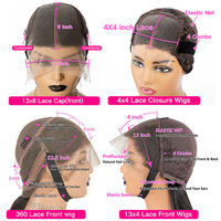 Vente en gros – Perruque Lace Front HD transparente 13x6 sans colle, densité 180%, cheveux humains vierges brésiliens 100% naturels, ondulés, pour femmes noires