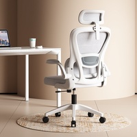 Chaise de bureau ergonomique moderne et confortable en maille, avec accoudoirs réglables, pour longues heures de travail, dossier pivotant et hauteur réglable