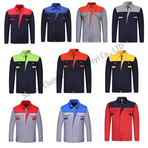 Uniforme de reparación de automóviles de construcción personalizado Chaqueta y <span class=keywords><strong>pantalones</strong></span> de trabajo de mezclilla de verano Overol esmerilado <span class=keywords><strong>para</strong></span> <span class=keywords><strong>la</strong></span> industria de <span class=keywords><strong>la</strong></span> seguridad - Product Image 5