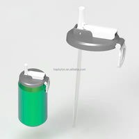 Couvercles de canettes de soda en plastique réutilisables sans BPA, anti-fuite, avec paille, accessoires pour boissons
