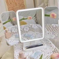 Lampe de bureau LED portable de luxe pour chambre à coucher, miroir de maquillage LED tendance, grand format, rechargeable, idéal pour les influenceurs