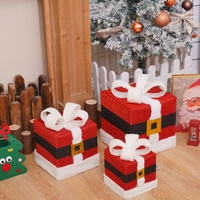 Weihnachtsmann Geschenkbox Ornament Stimmungslicht 50LED Batteriebetrieben & Ferngesteuert IP44 Außenbeleuchtung Dekorative Lampe