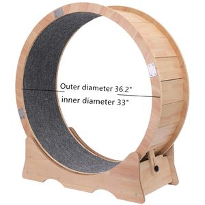 Roue de chat d'intérieur Jouets pour animaux de compagnie Tapis de course avec moquette Jouet de sport pour petit chat Convient à la roue de chat d'intérieur - Product Image 1