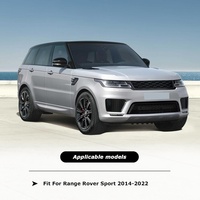 Volant en fibre de carbone véritable en forme de D, cuir Nappa perforé, volant à fond plat pour Range Rover Sport 2014-2022