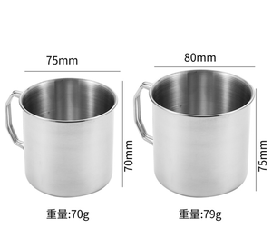 DF304 250ml 350ml 500ml 750ml Tasses à eau pliantes d'extérieur en acier inoxydable SUS 304 - Product Image 6
