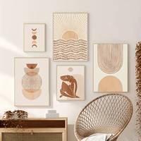 Impressions HD abstrait soleil Art toile peinture Boho affiche et impression Beige mur Art impression photo pour salon décoration de la maison