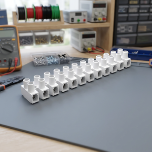 Terminal Blocks PA40P 12-<b>Pole</b> Hot Sales Strips Easy Cut Design PP & Steel Type UL94V-2 Fire-proof CE Certified - Product Image 3