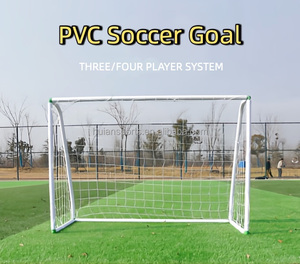 Portería de Fútbol Portátil de PVC para Exteriores, Marco de Acero, Postes de Fibra de Vidrio, Color Personalizable, Estándar Profesional para Cuatro Jugadores - Product Image 2